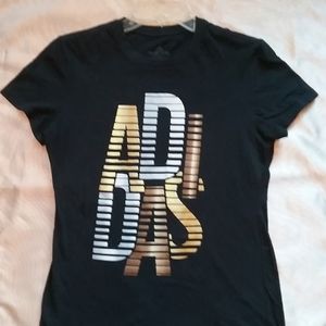 Ladies Black Adidas Short Sleeve T-Shirt